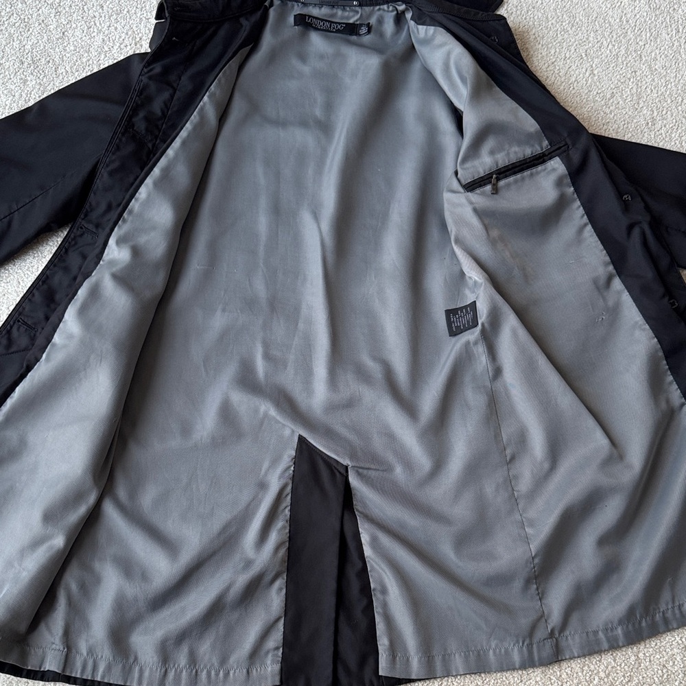 LONDON FOG Manhattan Women's Black Lined Trench Coat - Picture 11 of 14